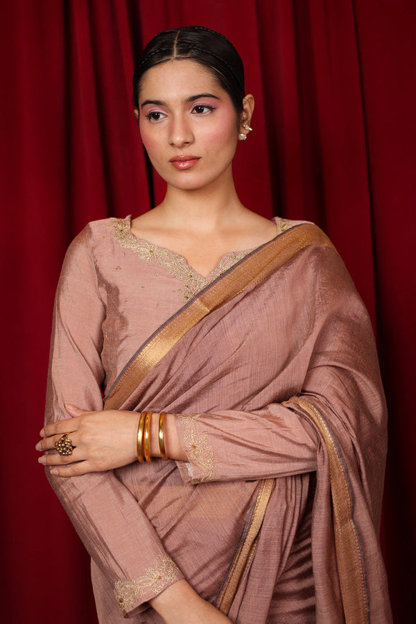 Dusky Anarkali Saree