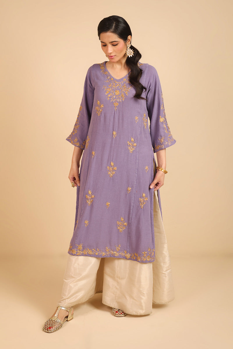 Embroidered Sona Chandi Kurta