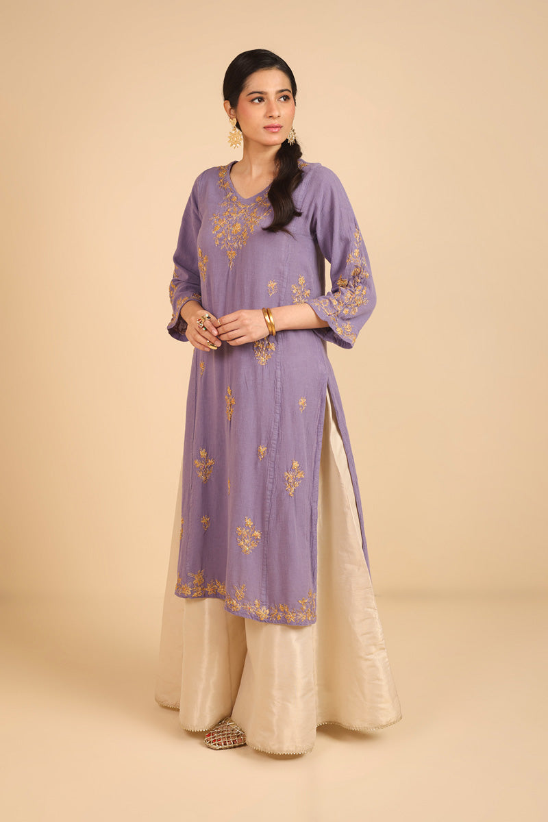 Embroidered Sona Chandi Kurta