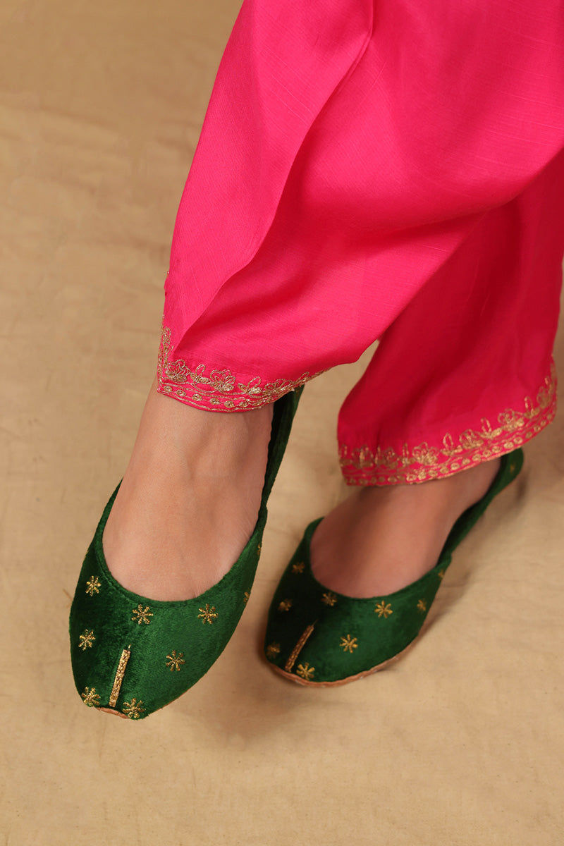 Velvet Embroidered Khussa