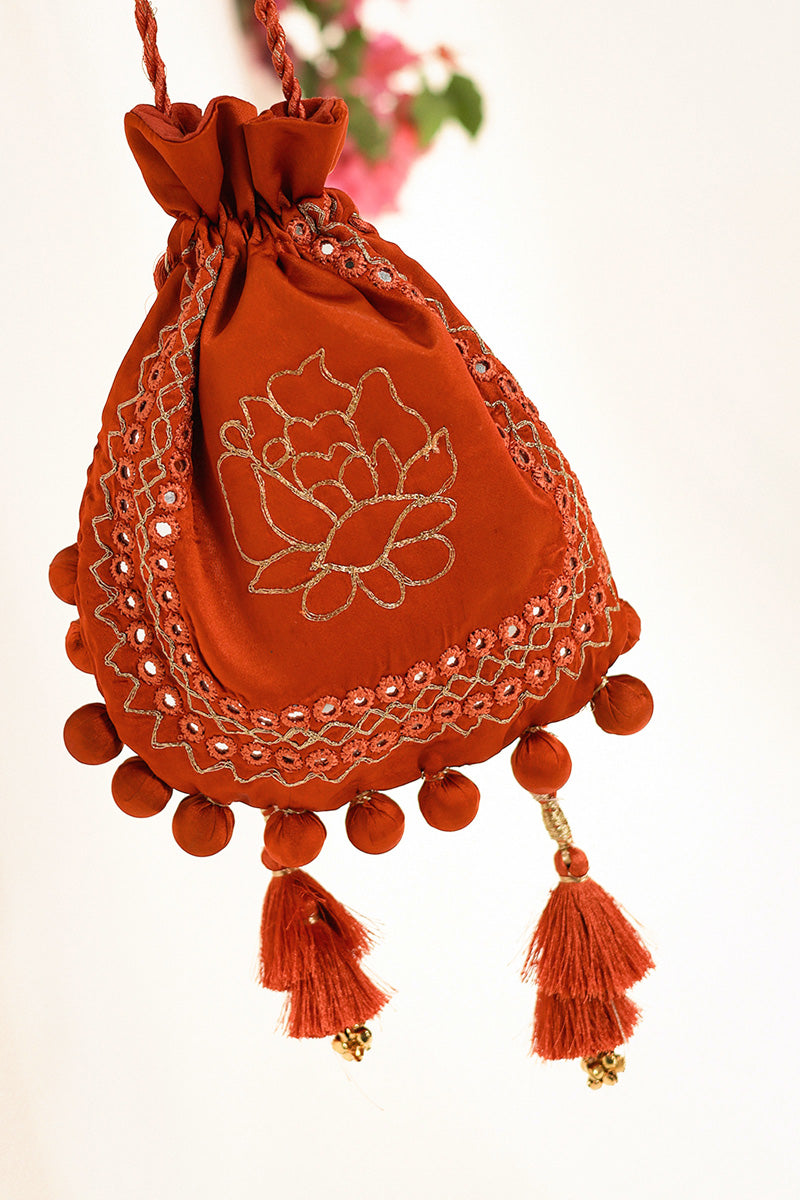 Zari Phool Potli Pouch