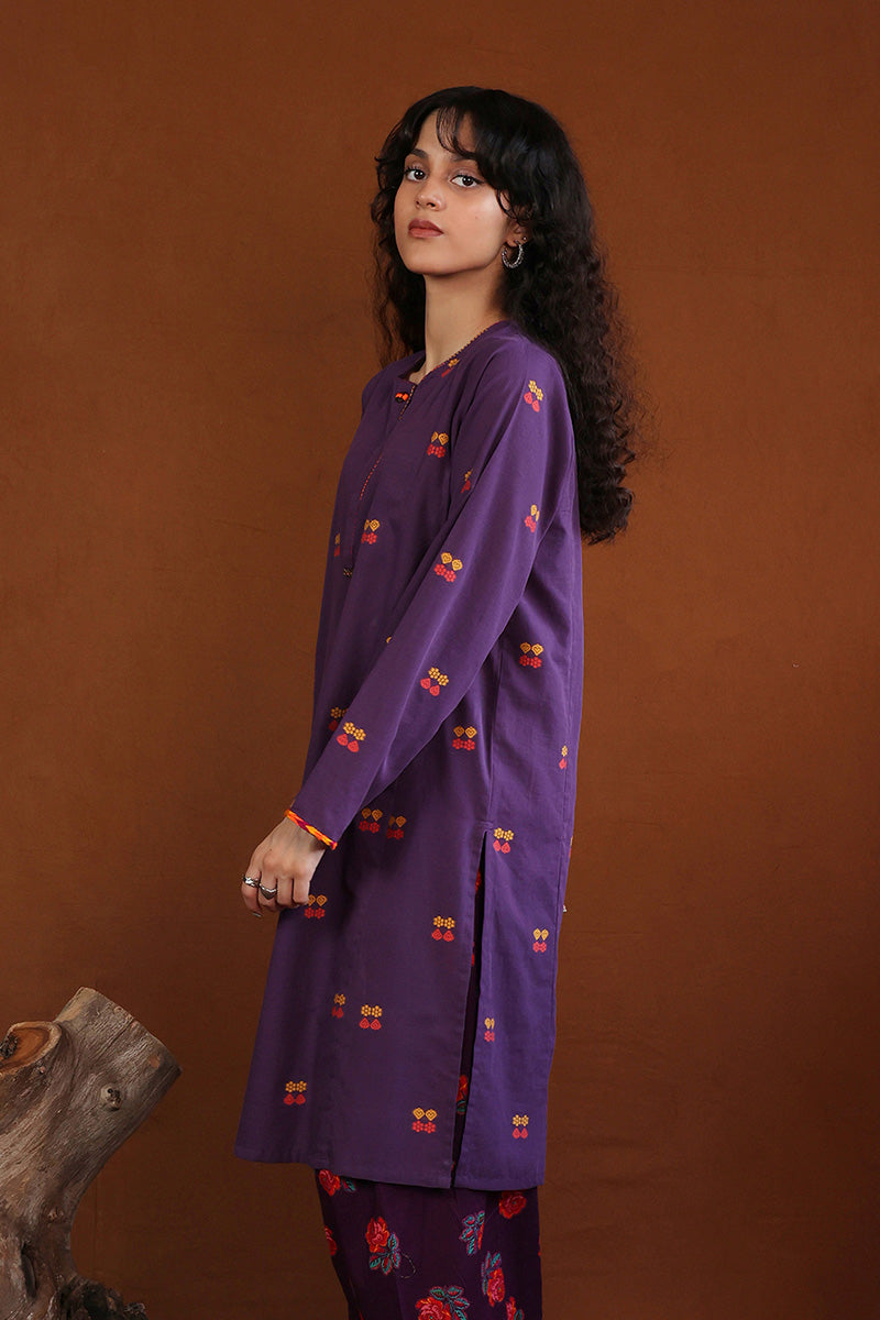 Khaddiyan Print Blocked Kurta