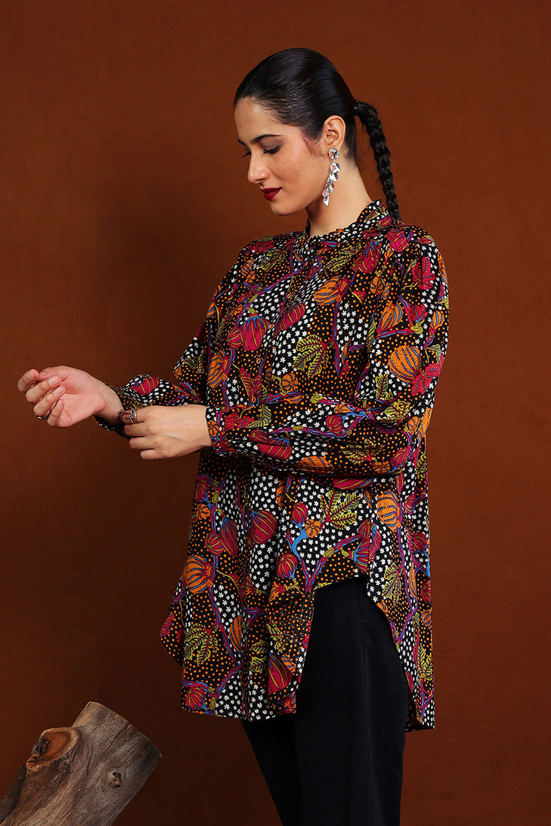 Tribal Treat Buttoned Top