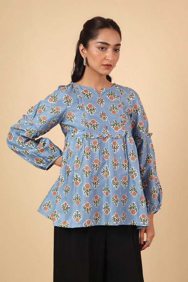 Printed BlockTales Peplum