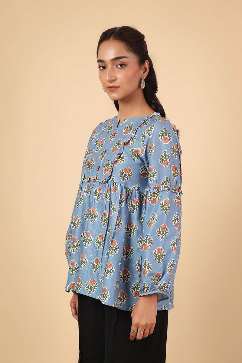 Printed BlockTales Peplum