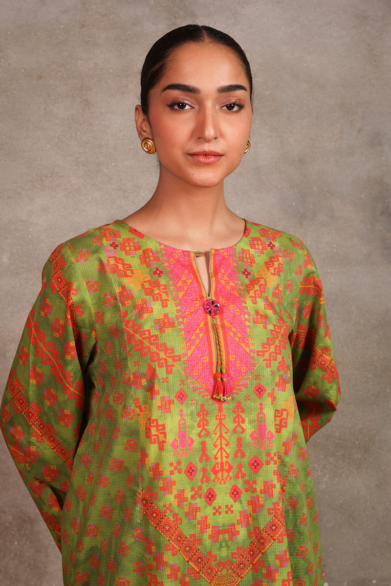 Tasseled Jigsaw Kurti