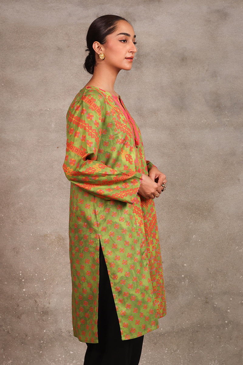 Tasseled Jigsaw Kurti