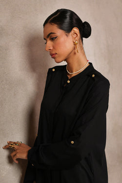 Solid Button-Detail Kurta