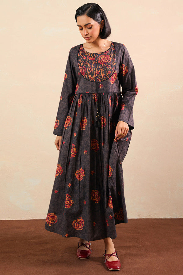 Ajrak Anarkali Dress