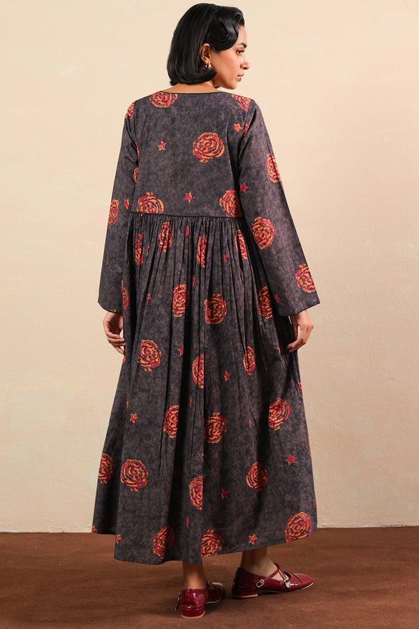 Ajrak Anarkali Dress