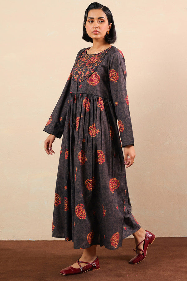 Ajrak Anarkali Dress