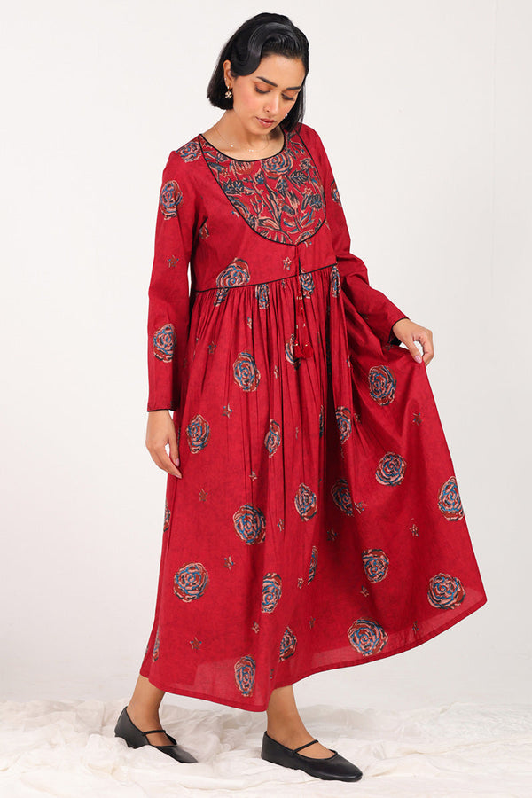 Ajrak Anarkali Dress