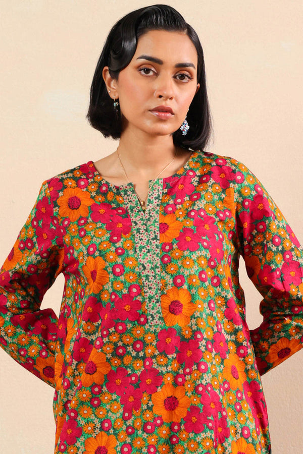 Winter Bloom Printed Duo-Set