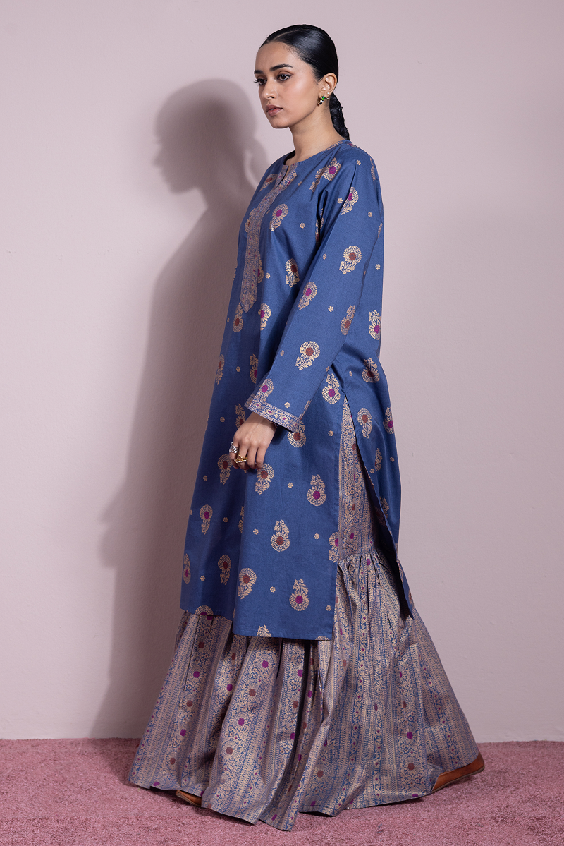 Zari Whisper Gharara Set