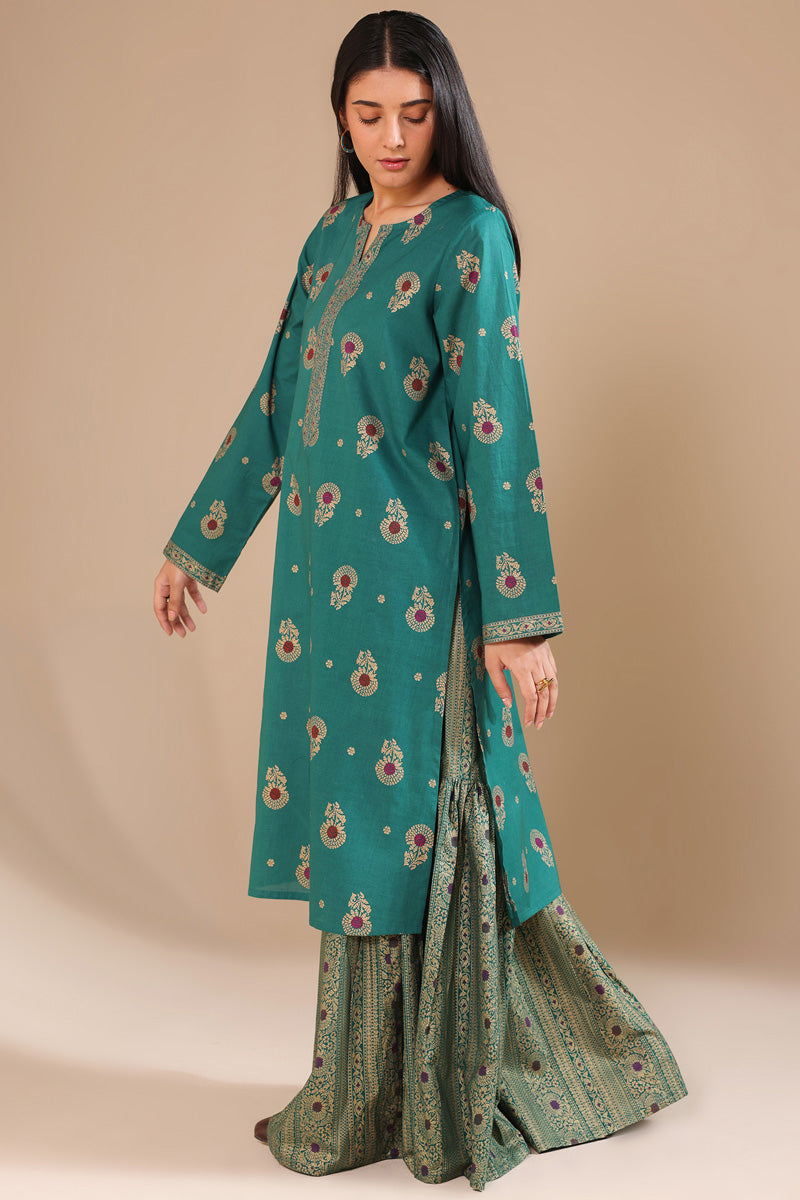 Zari Whisper Gharara Set
