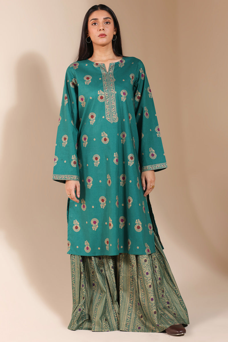 Zari Whisper Gharara Set