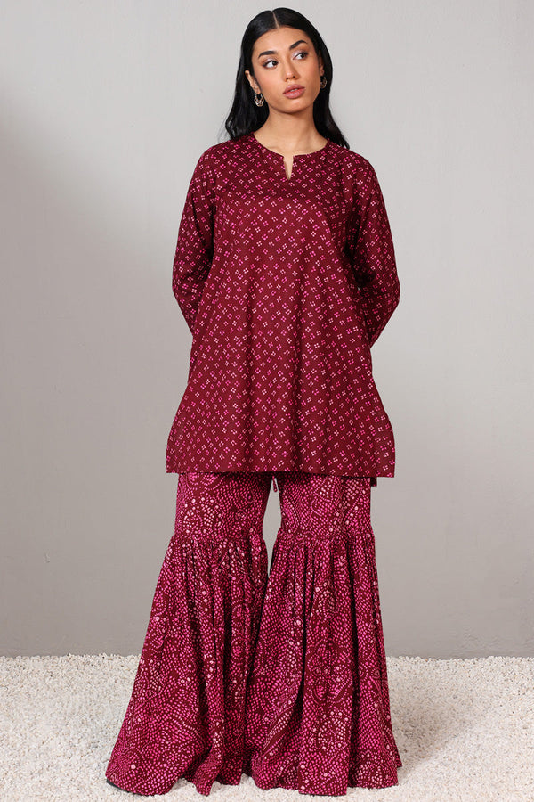 Bandhani Affair Gharara Set