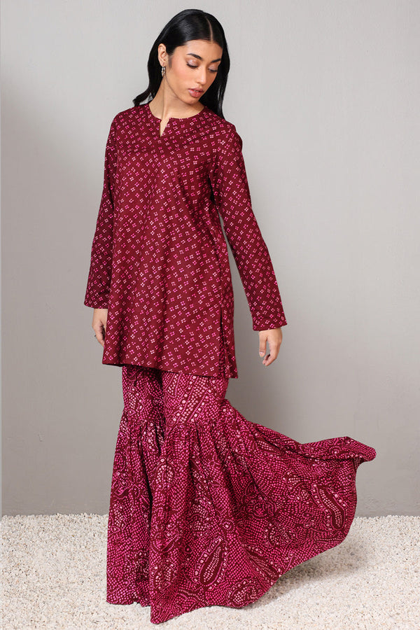 Bandhani Affair Gharara Set