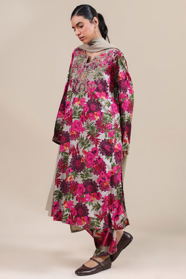 Vibrant Roses Gilded Set