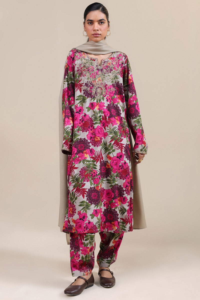 Vibrant Roses Gilded Set