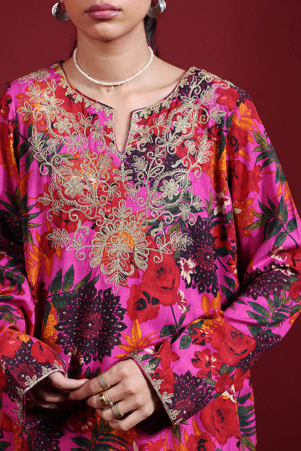 Vibrant Roses Gilded Set