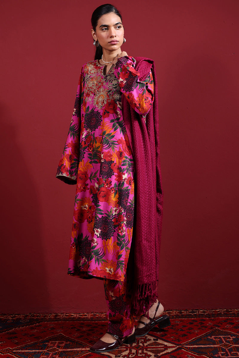 Vibrant Roses Gilded Set