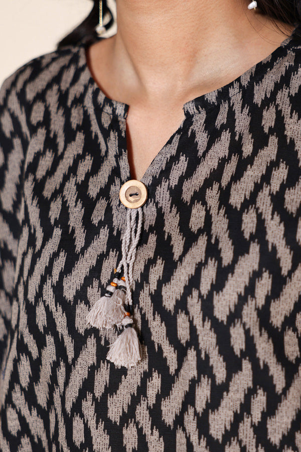 Ikkat Tassel Duo-Set