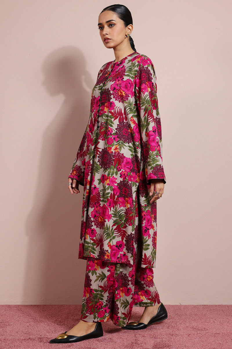 Vibrant Roses Printed Set