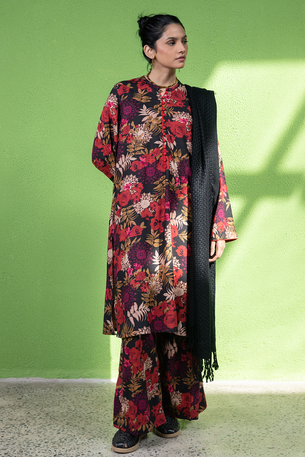 Vibrant Roses Printed Set