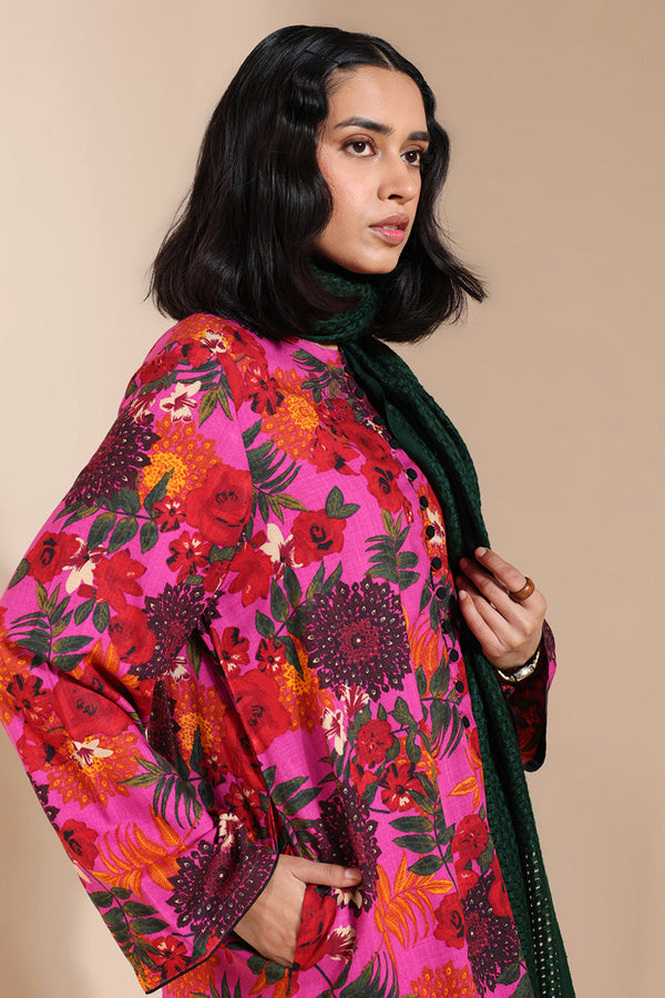 Vibrant Roses Printed Set