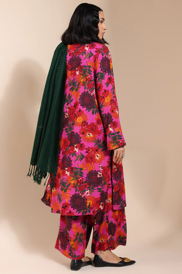 Vibrant Roses Printed Set