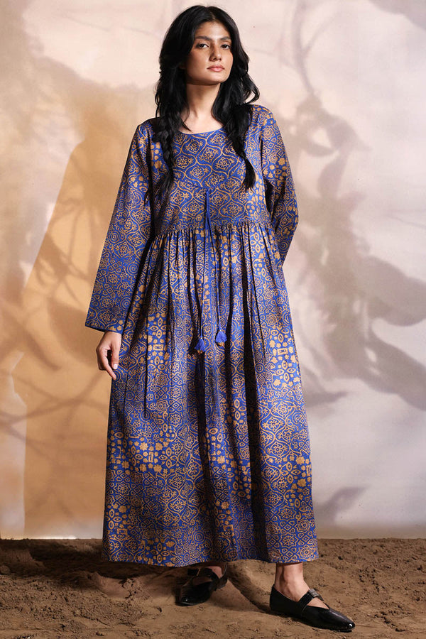 Ajrak Noir Flared Dress