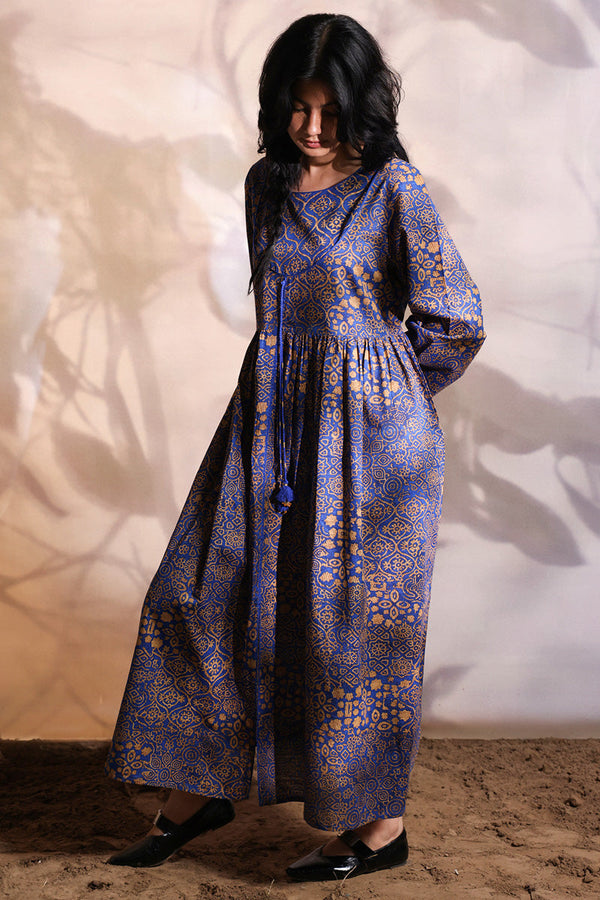 Ajrak Noir Flared Dress