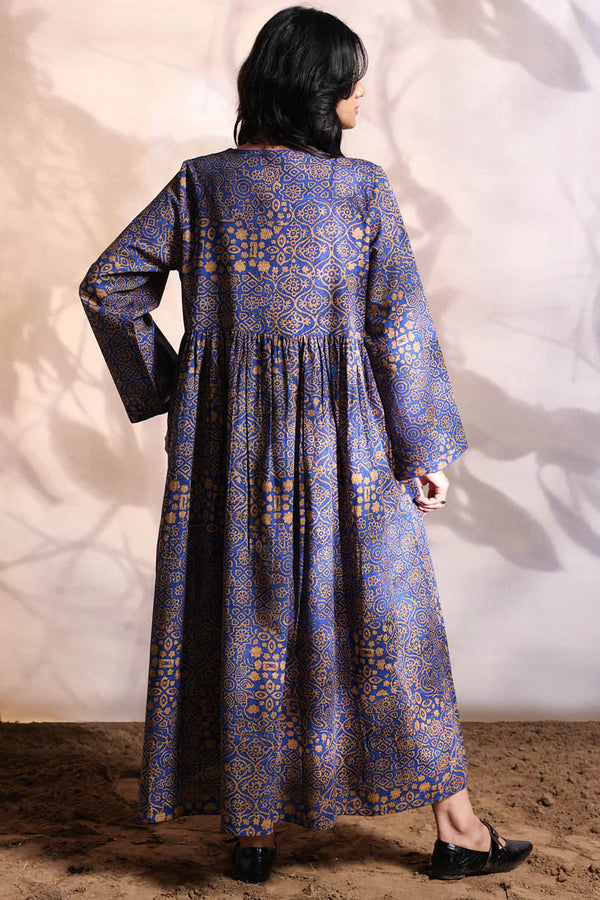Ajrak Noir Flared Dress