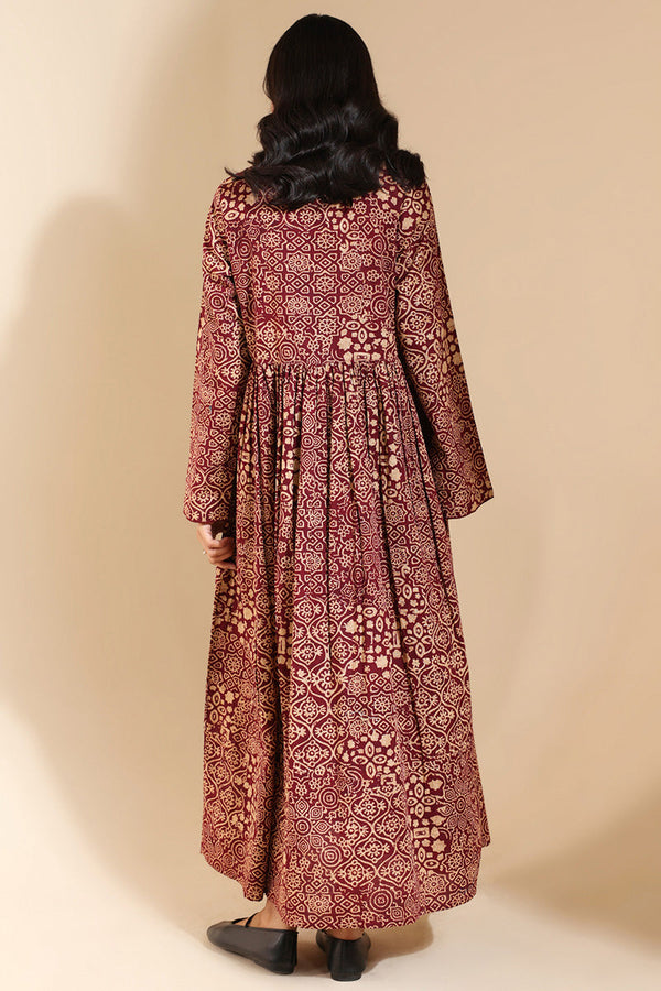 Ajrak Noir Flared Dress