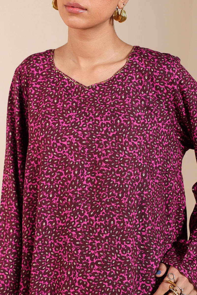 Vibrant Roses Printed Set