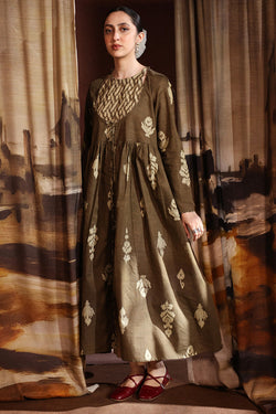 Ikat Flare Poem Dress