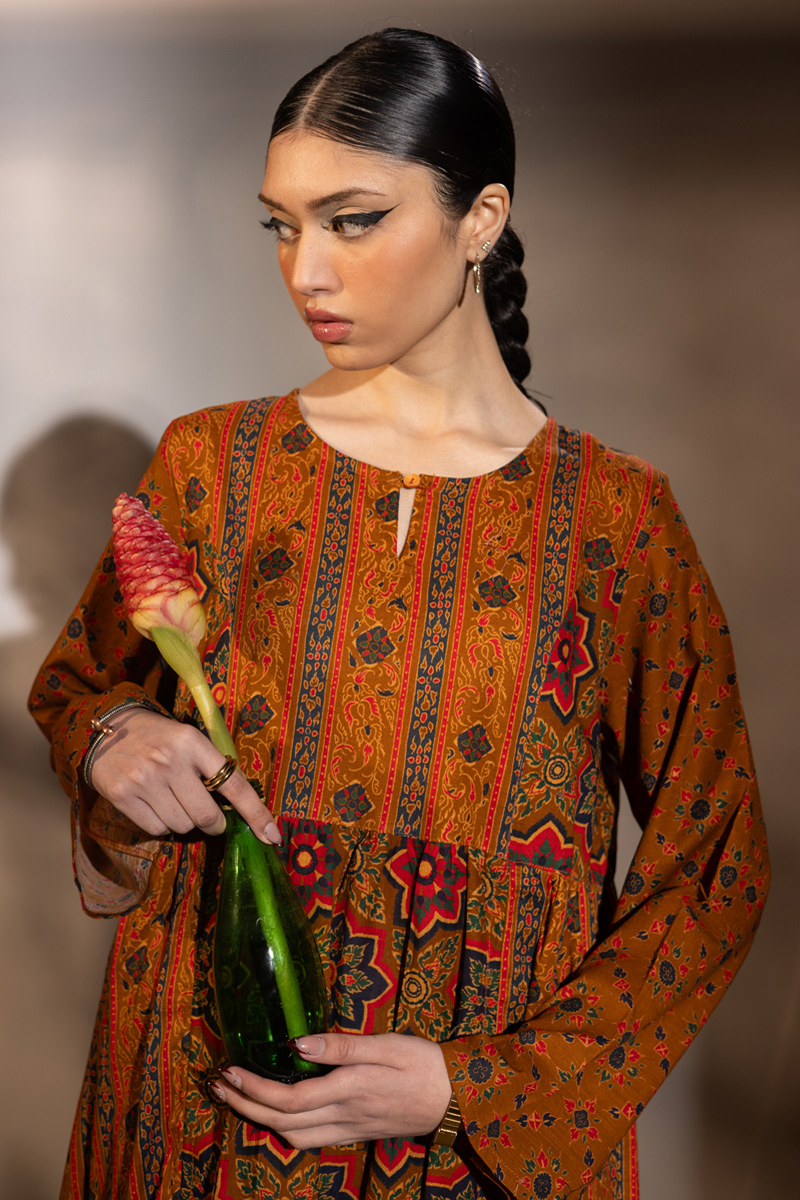 Thai Block Tiered Dress