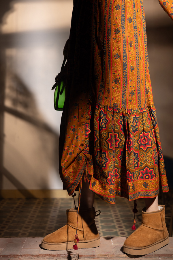 Thai Block Tiered Dress