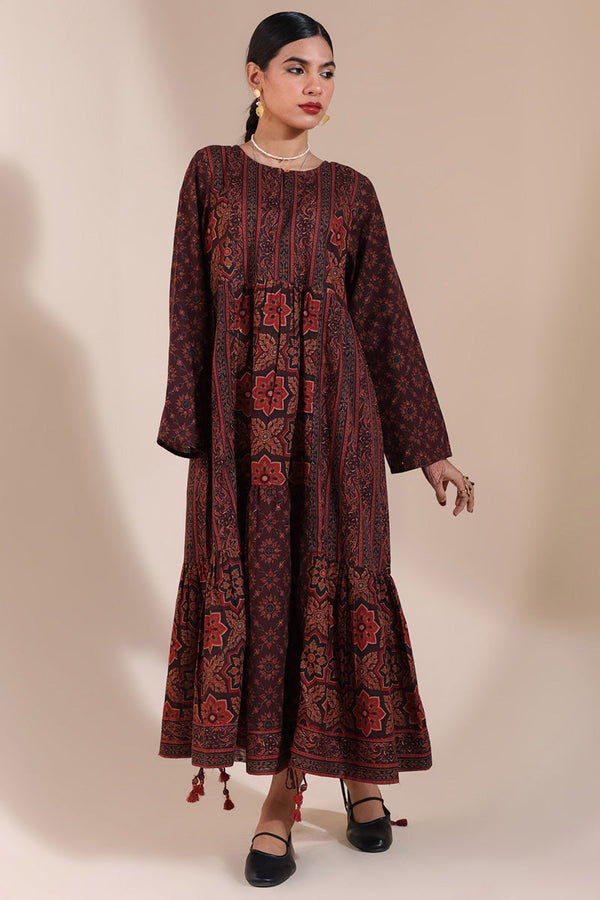 Thai Block Tiered Dress