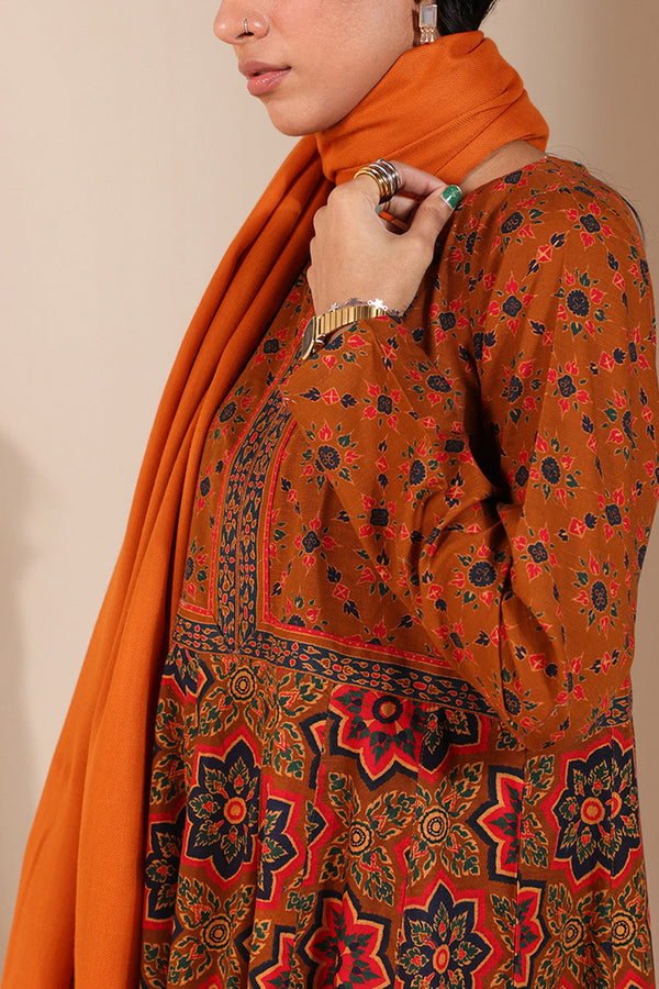 Thai Block Flared Dress