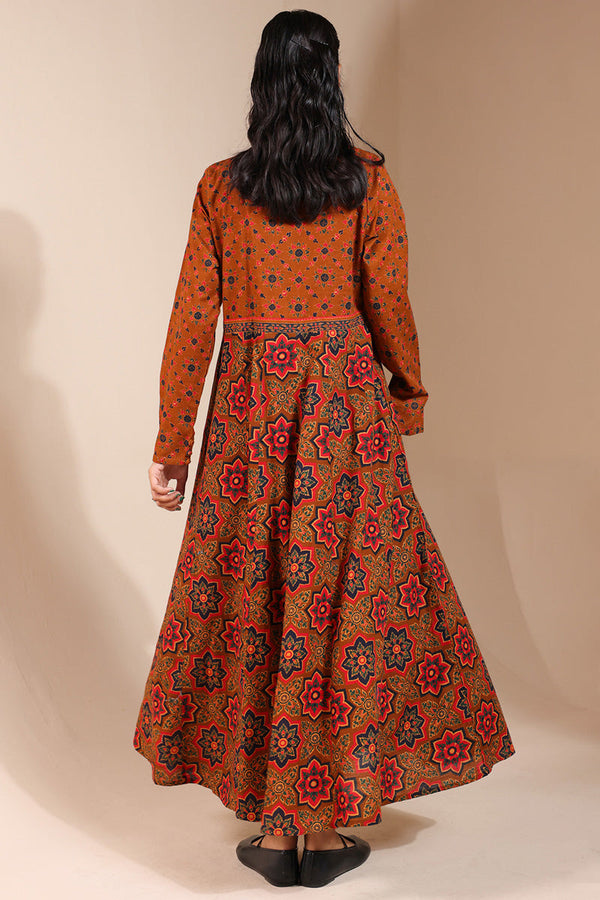 Thai Block Flared Dress