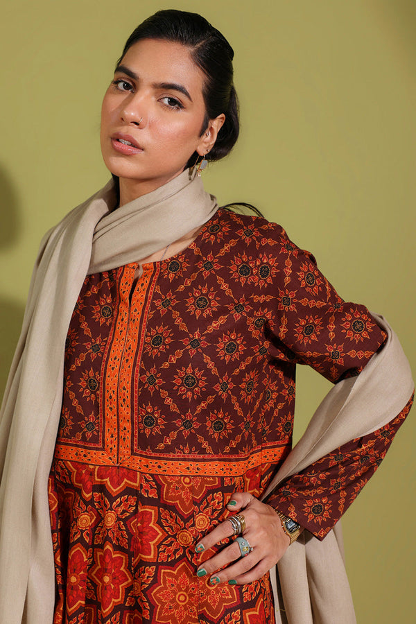 Thai Block Flared Dress