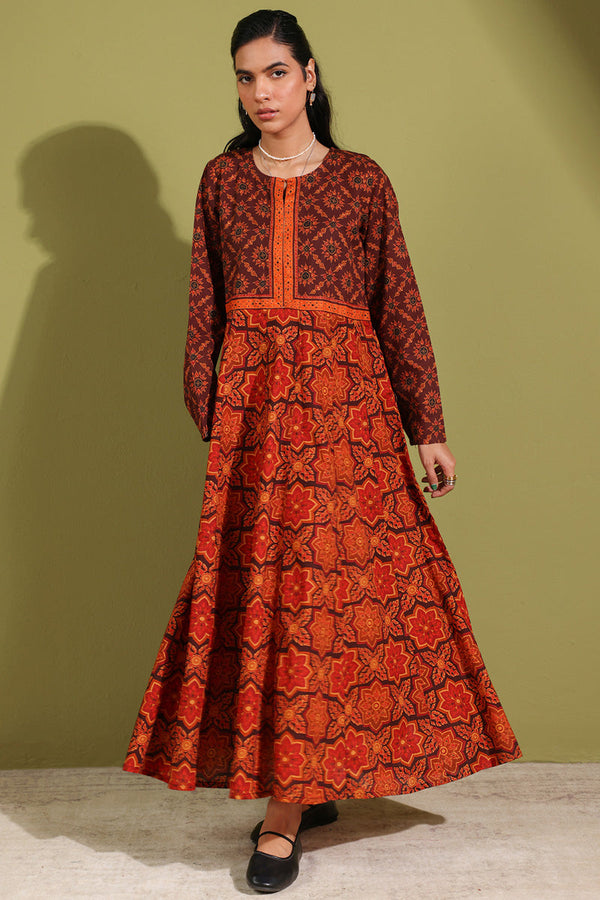 Thai Block Flared Dress