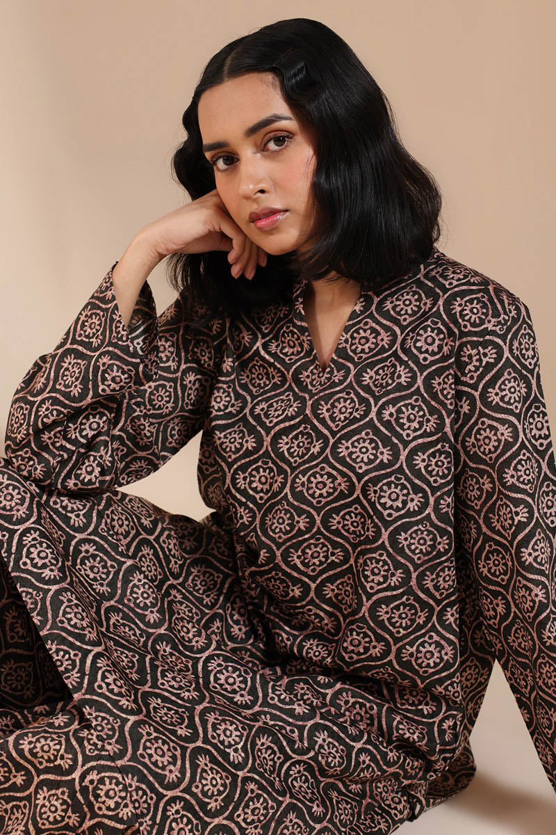 Ajrak Noir Grace Set