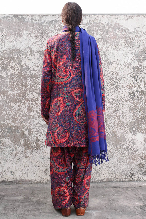 Jacquard Paisley Farshi Set