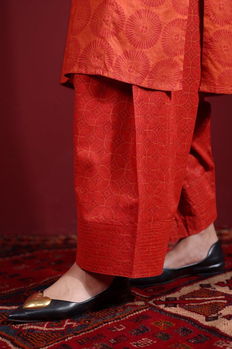 Black-Printed Wooden Set