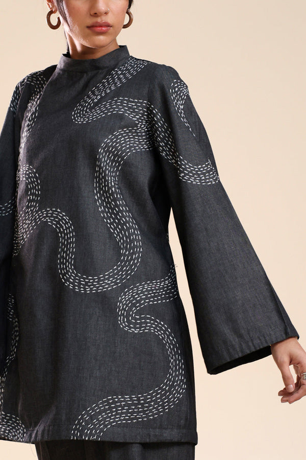 Embroidered Sashiko Co-Ord Set