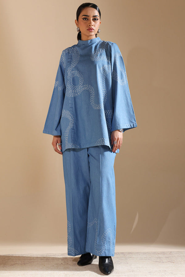 Embroidered Sashiko Co-Ord Set