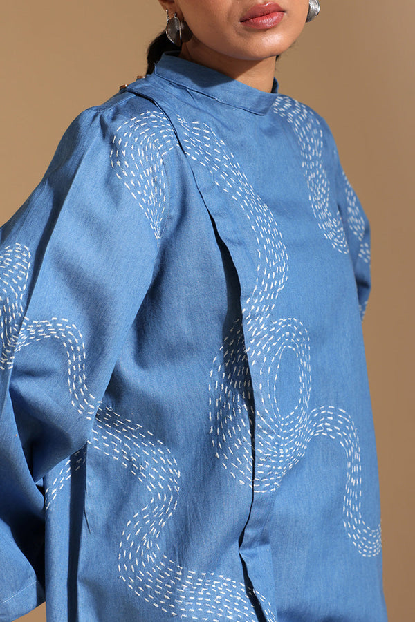 Embroidered Sashiko Co-Ord Set